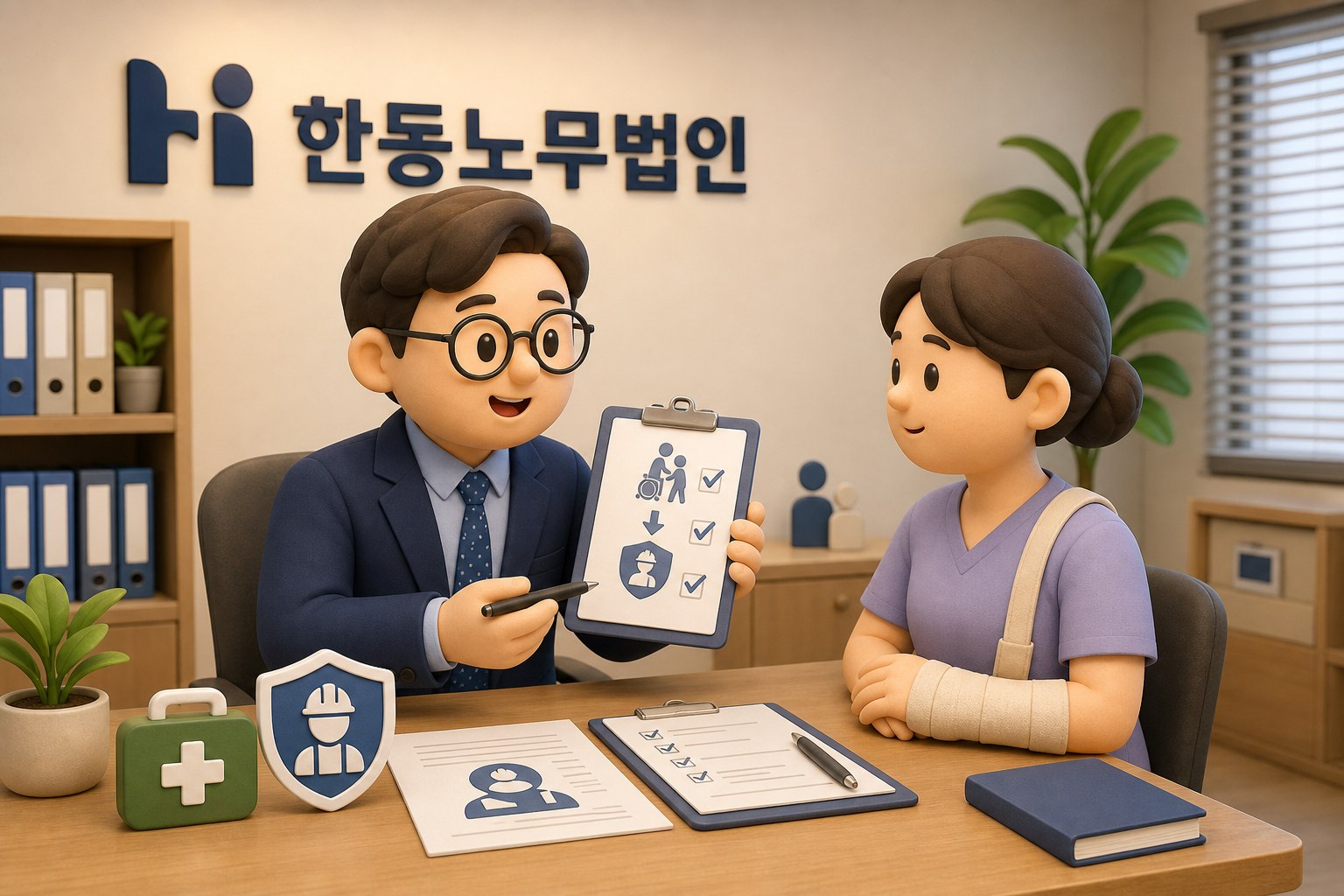 간병인 산재 상담, 4대보험 미가입 간병인 산재 가능성, 한동노무법인 박실로 공인노무사