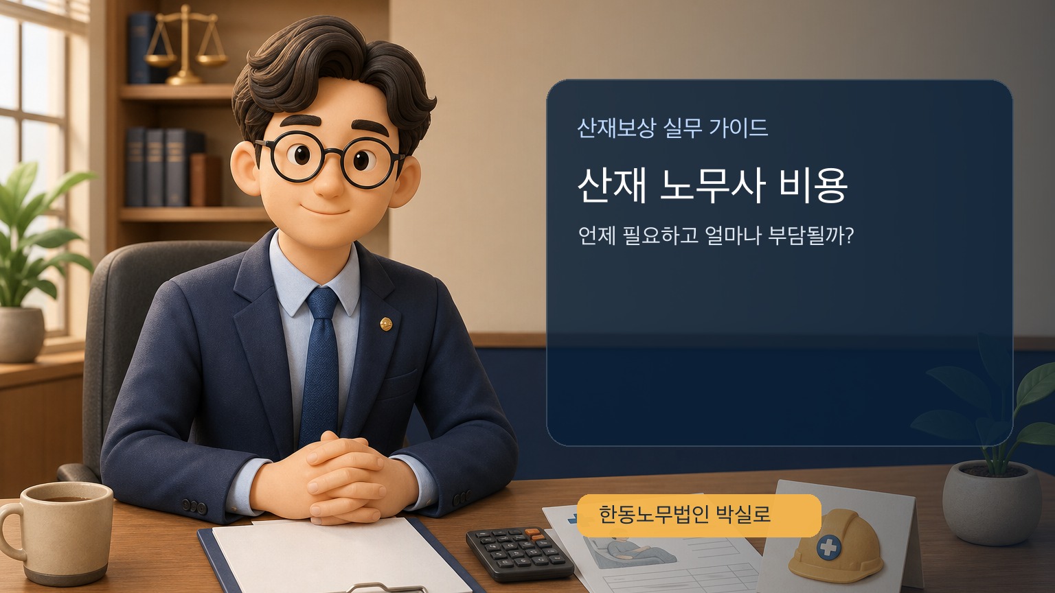 광주 산재노무사 박실로 노무사가 산재 노무사 비용을 설명하는 상담 이미지
